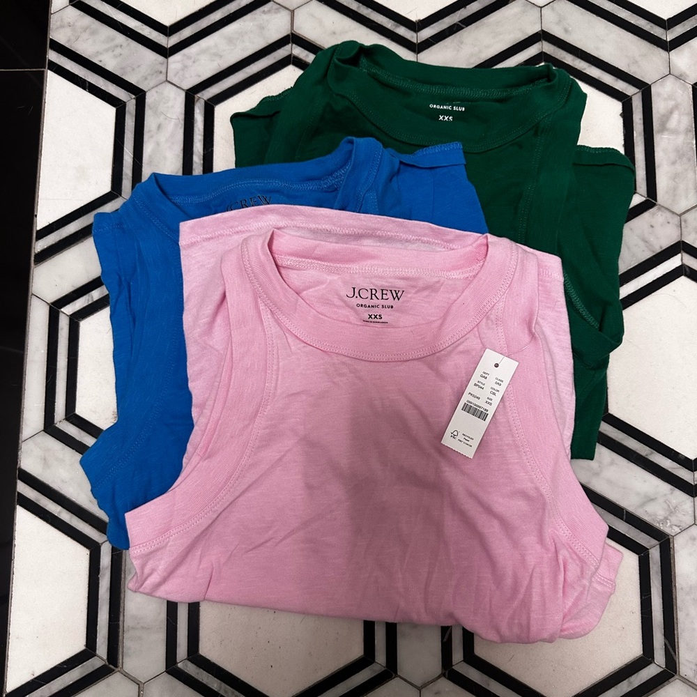 J Crew Women’s High Neck Slub Knit Tank 3 total bundle
